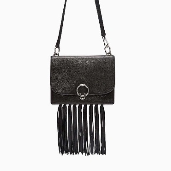 Rebecca Minkoff Isabel Large Black Purse with Fringe - Picture 2 of 6